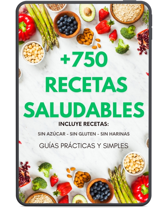 +750 Recetas Saludables + BONOS de REGALO
